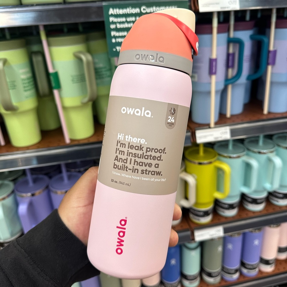 Owala Freesip 32oz Water Bottle Whole Foods Exclusive Peachy Rose NEW!!!